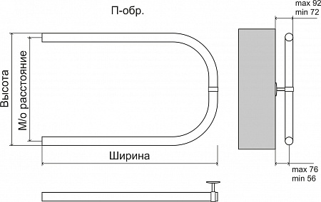 Эконом П-обр AISI 32х2 500х500 Полотенцесушитель  TERMINUS Архангельск - фото 3