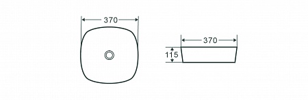 Раковина накладная Terminus Классик 370х370х115 Архангельск - фото 3