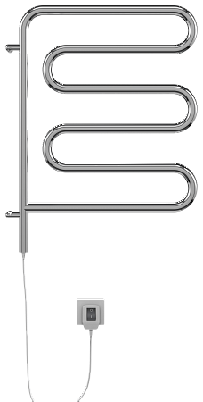 Электро 25 Ш-обр 450х570 поворотный Полотенцесушитель  TERMINUS Архангельск - фото 2