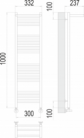 Аврора с/п П20 300х1000 Полотенцесушитель  TERMINUS Архангельск - фото 3