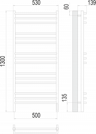 Соренто П15 500х1300 электро (sensor quick touch) Полотенцесушитель  TERMINUS Архангельск - фото 3