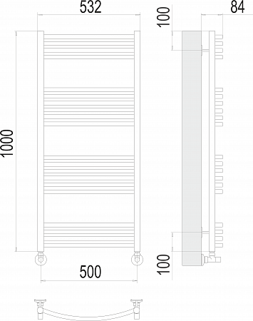 Классик П20 500х1000 Полотенцесушитель  TERMINUS Архангельск - фото 3